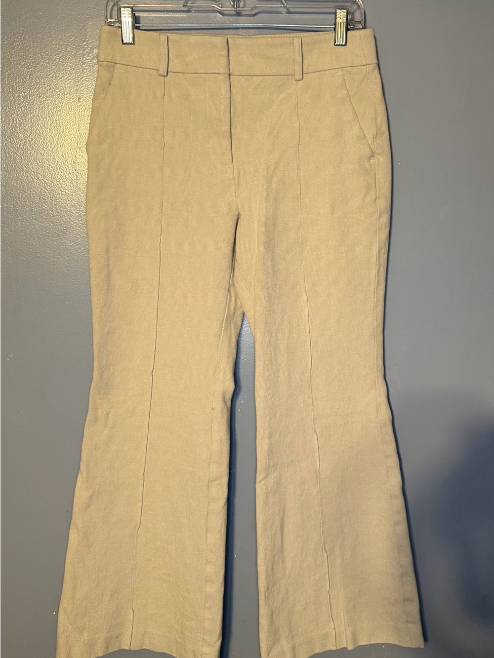 LOFT Beige Linen Blend Flare Dress Pants – Women’s Size 6P